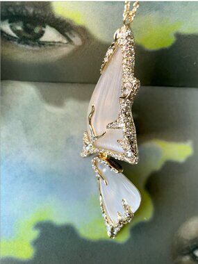 Alexis Bittar | Pave Crystal Butterfly Wing Pendant Necklace
